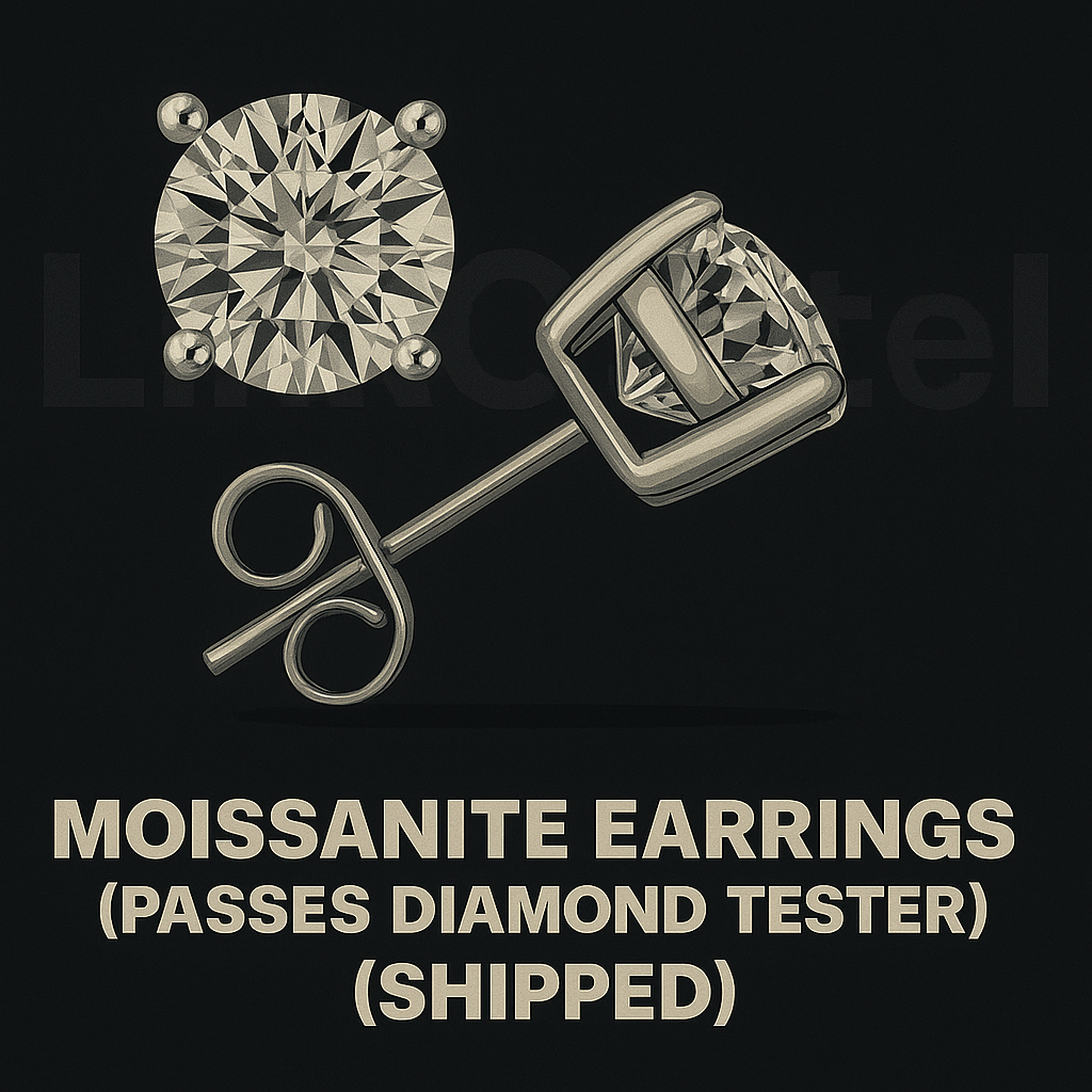 NEW!! MOISSANITE EARRINGS *PASSES DIAMOND TESTER* (PREORDER)!!